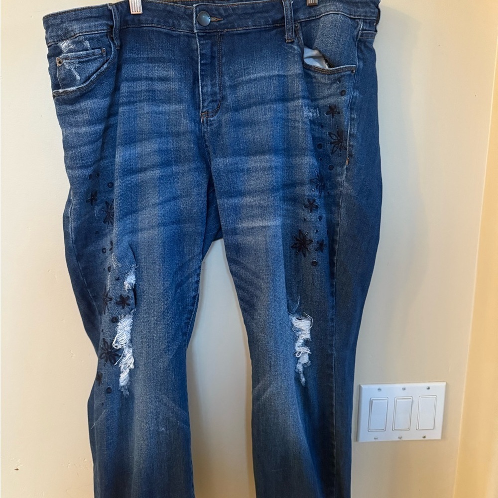 STS Blue Women's Boot Cut Jeans - Dark Blue Sz.34